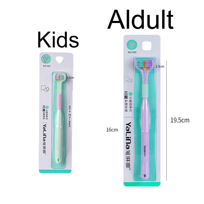 Health Cleaner Three Sided Soft Hair Tooth Toothbrush