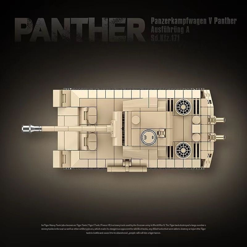 WW2 Military Panzer Panther Medium Tank