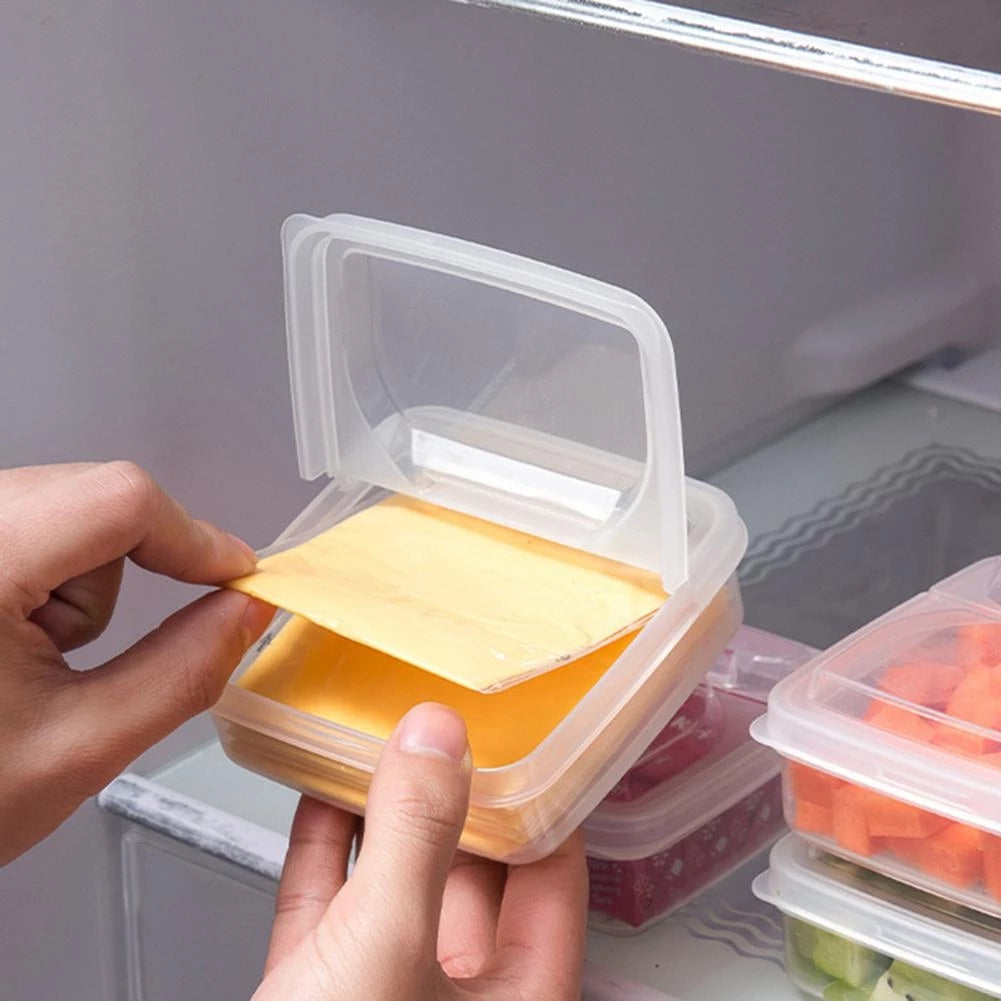 1PCS Butter Cheese Storage Box Portable Refrigerator Fruit Vegetable Fresh-keeping Organizer Box