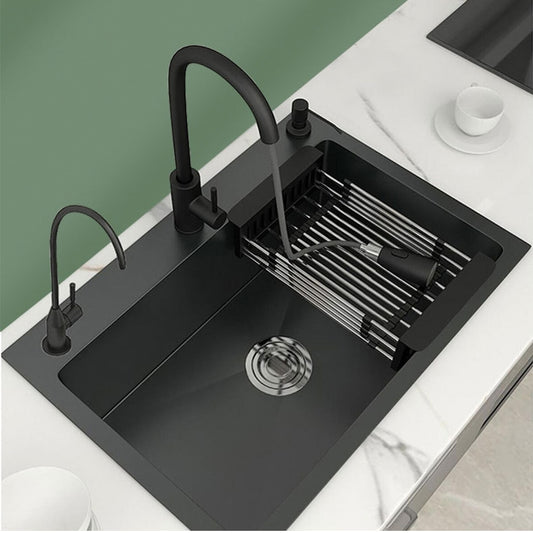 Waterfall Sink Kitchen Stainless Steel Topmount Sink