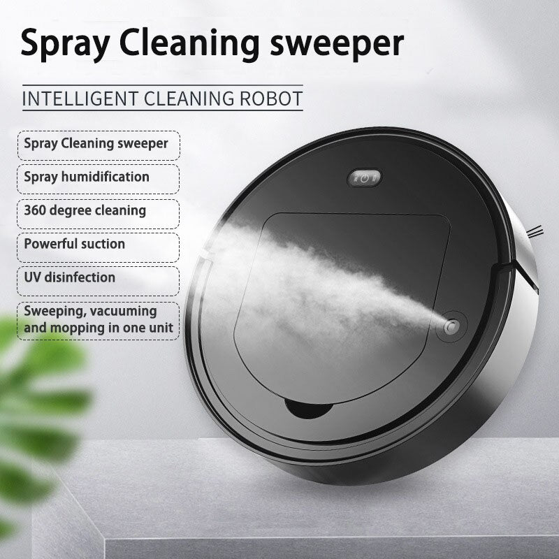 Intelligent Sweeping Robot With Humidify Cleaner Floor Edge Dust Clean