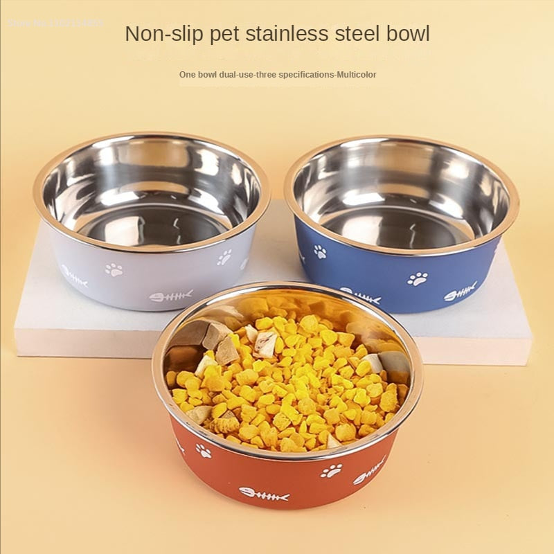 Pet Cat Feeding Bowl Stainless Steel