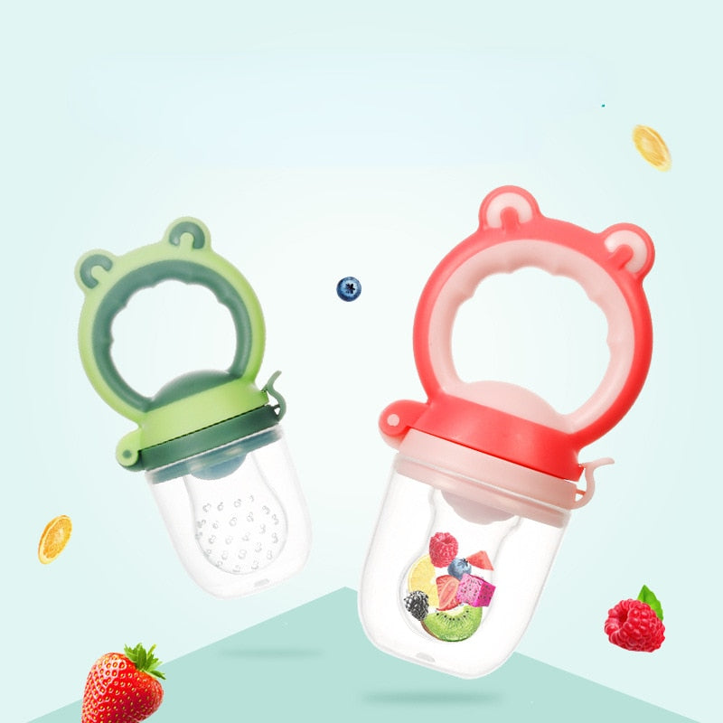 Baby Food Feeding Spoon Frog head Juice Extractor