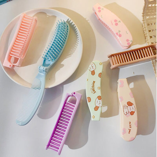 Cartoon Patterned Folding Hair Brush