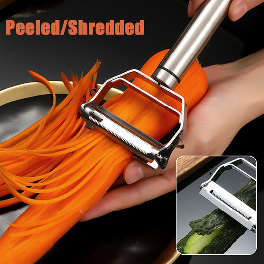 Stainless Steel Kitchen Vegetable Peeler Manual Melon Planer Double-Head Peeler Household