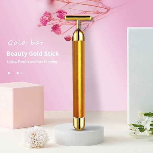 1pcs 24k Gold Thin Face Stick Roller Slimming Massage