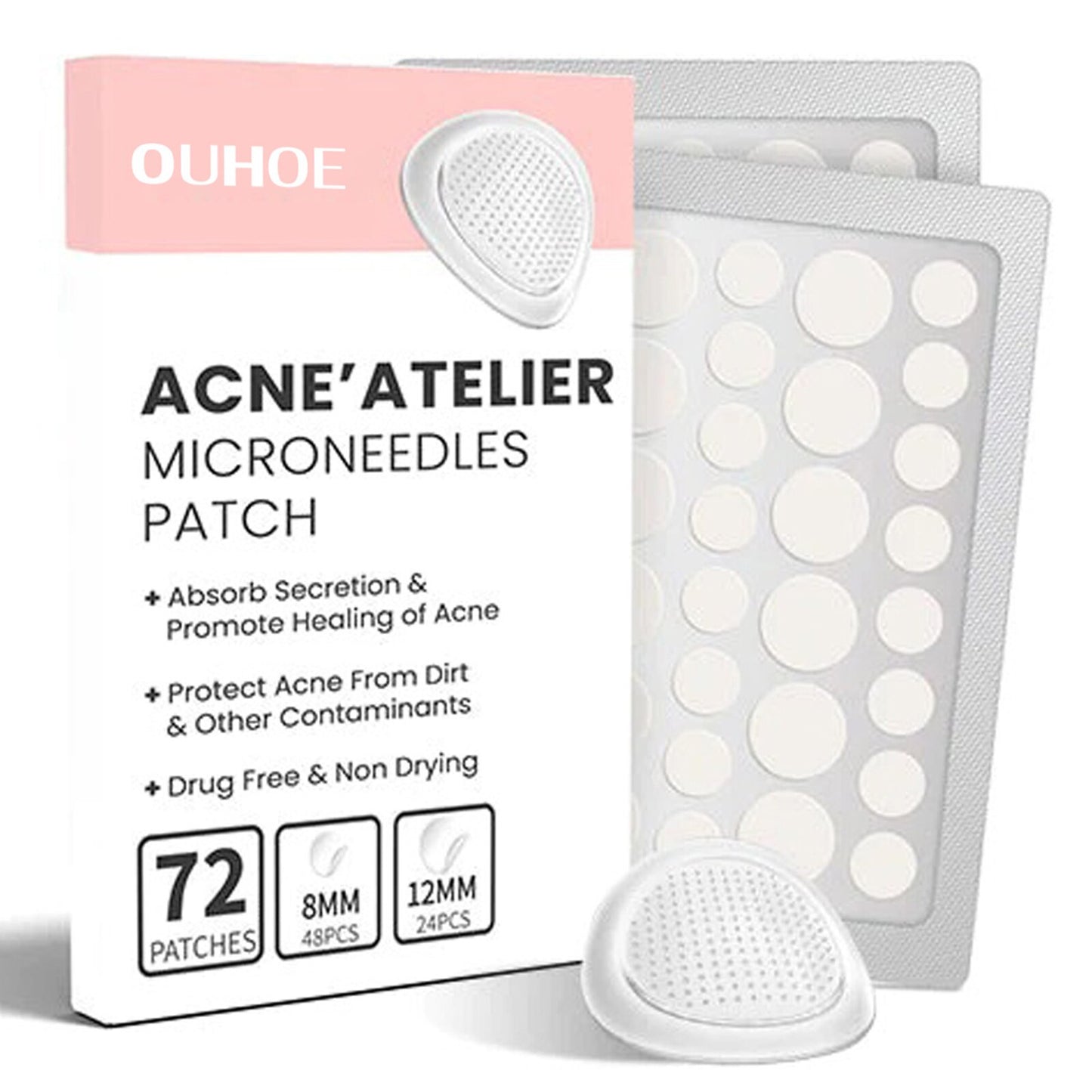 72pcs Daily Transparent Acne Clean Patch