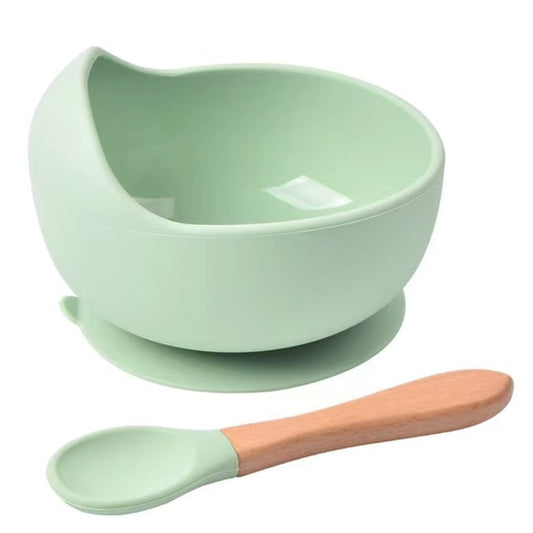 2PCS/Set Silicone Baby Feeding Bowl