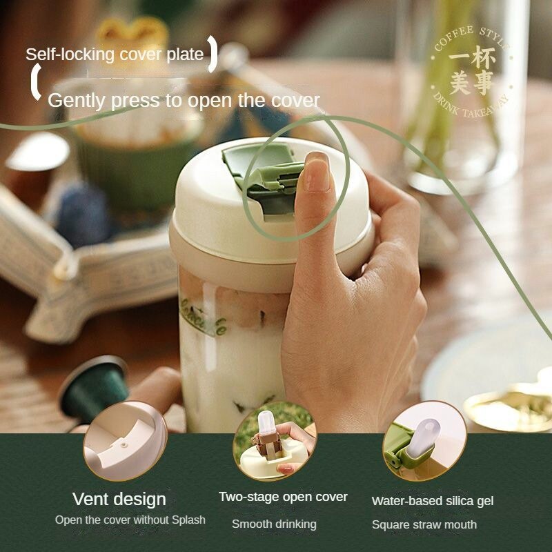 High Appearance Level Retro Heat-resistant Straw Cup