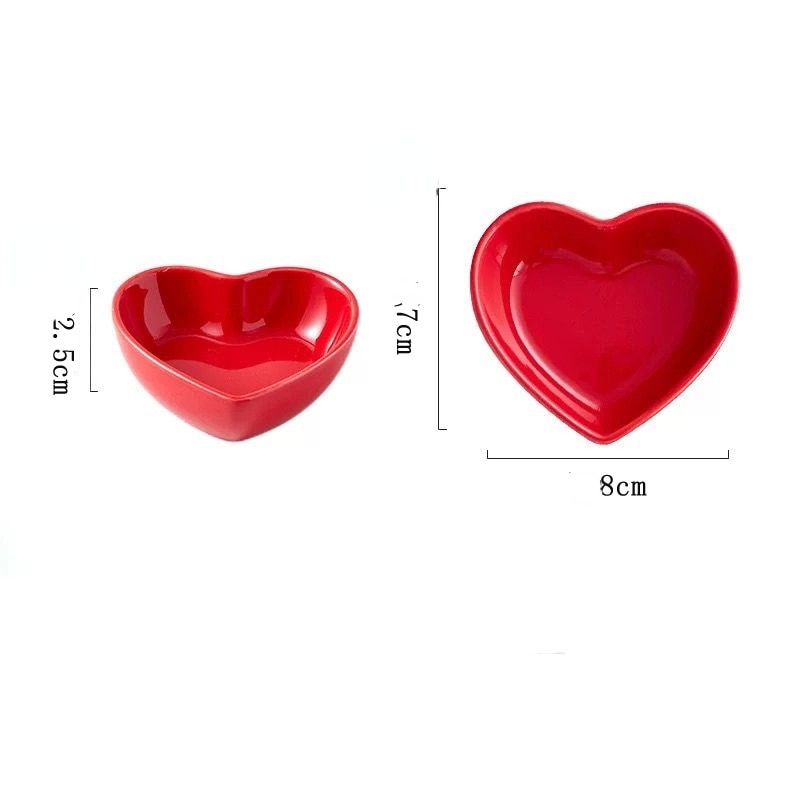 1PC Hamster Feeding Bowl Colorful Heart