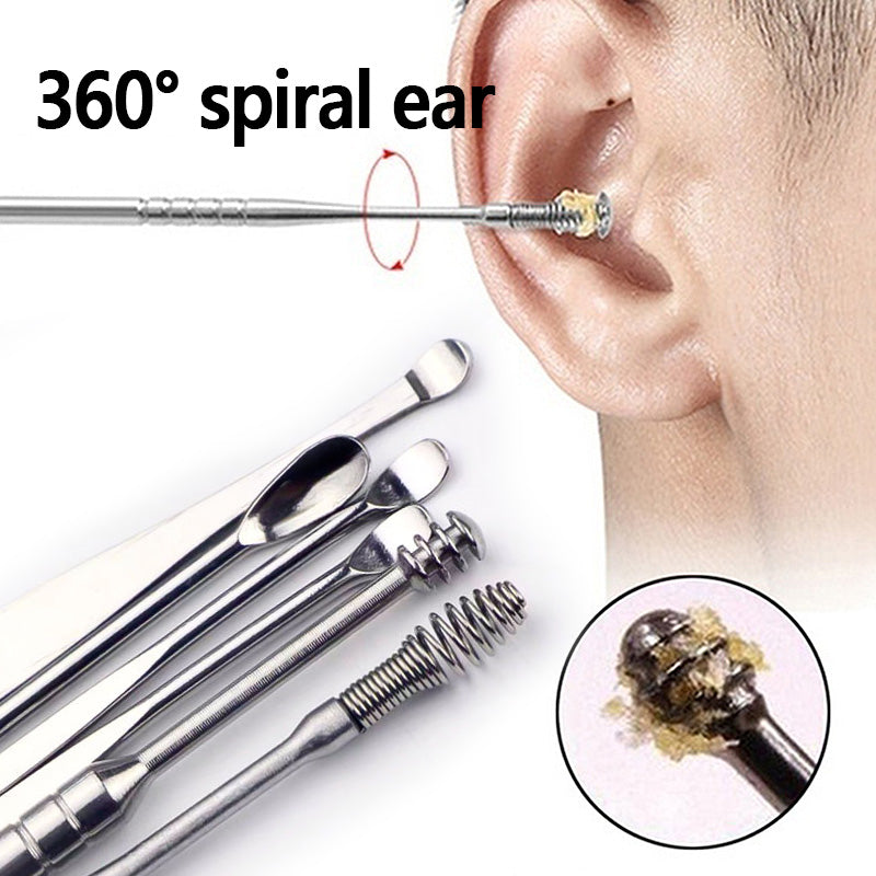 6-Piece Set Stainless Steel Ear Picking Tool Ear Scoop