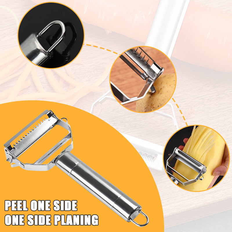 Stainless Steel Kitchen Vegetable Peeler Manual Melon Planer Double-Head Peeler Household