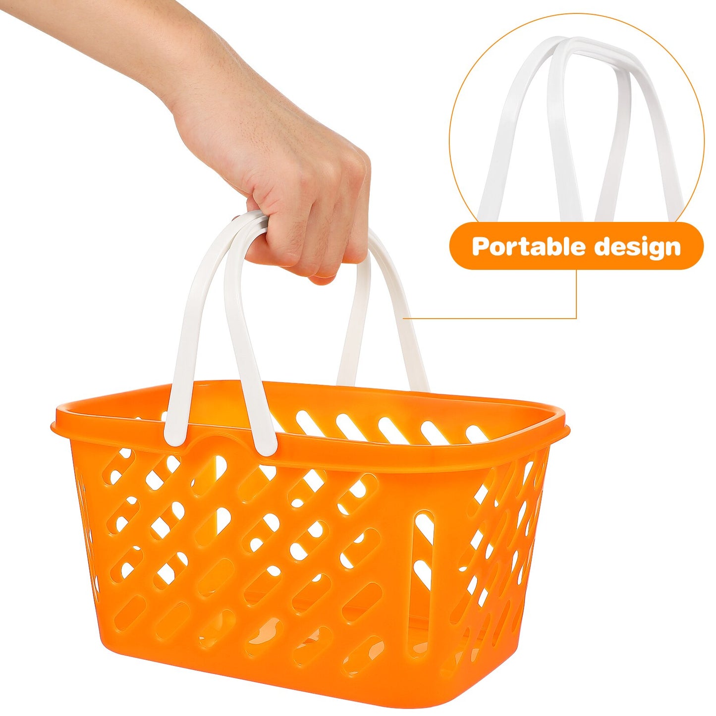 2 Pcs Toy Baskets Grocery Fruit