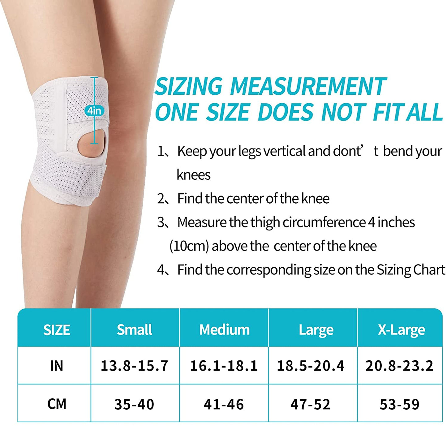 Knee Brace with Side Stabilizers Relieve