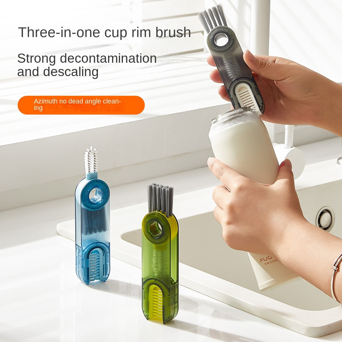 Multi-purpose Cup Lid Cleaning Brush