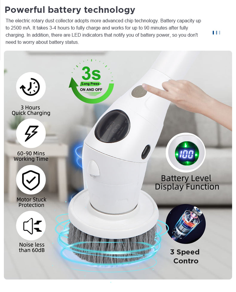 New Electric Cleaning Brush Bathroom Kitchen Brush