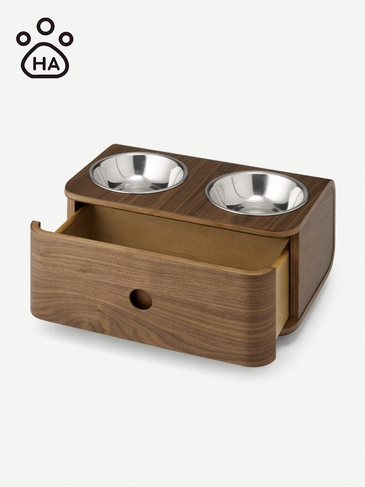 Luxury Branded Cat Double Bowls