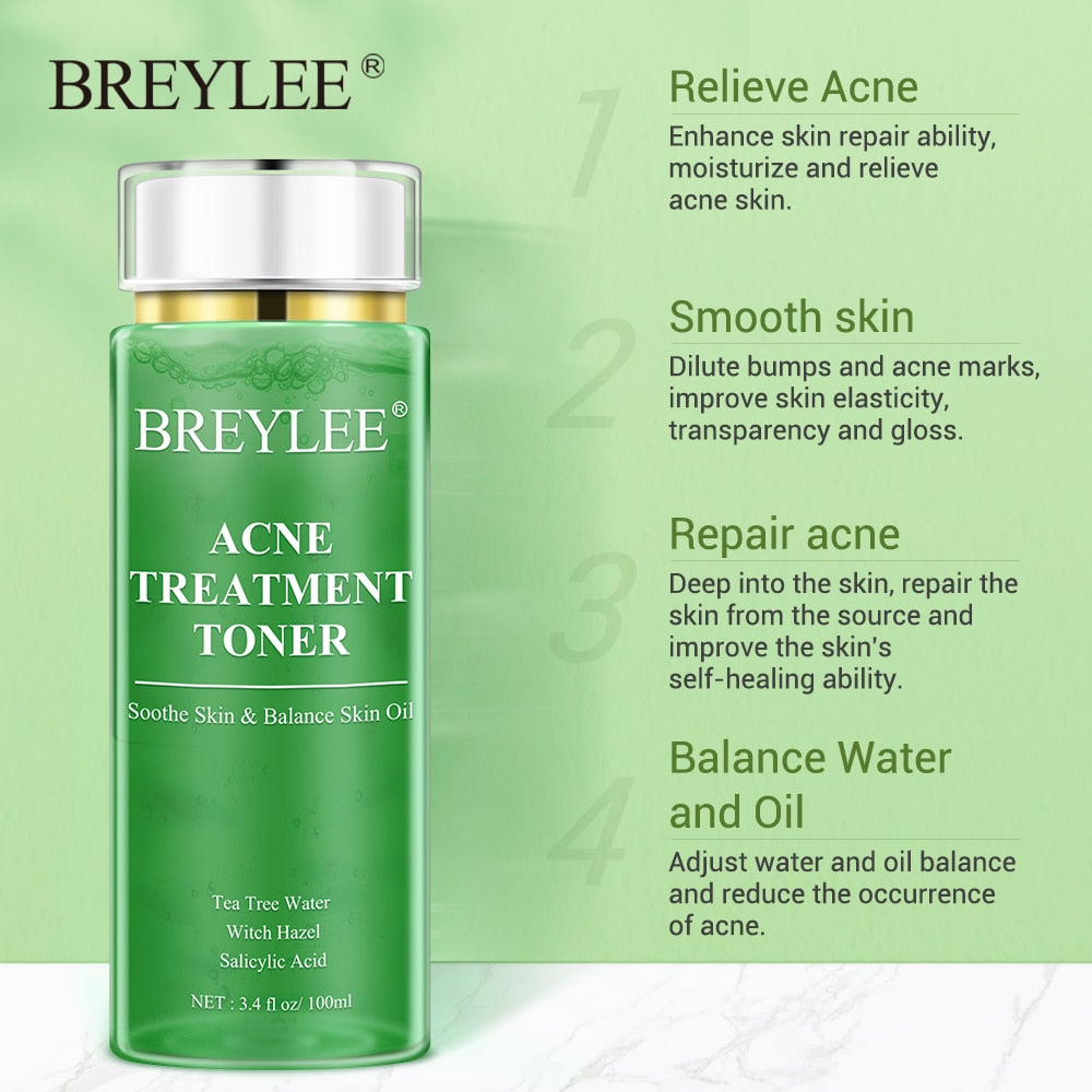 BREYLEE Acne Treatment Toner Pimple Remove Facial Serum