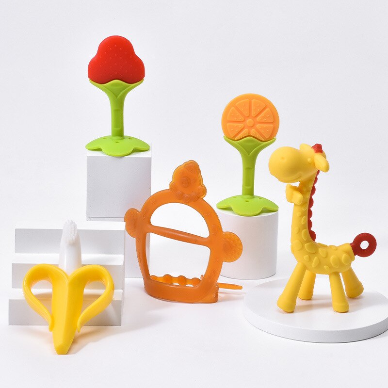 Baby Teether Soft Silicone Giraffe Fruit Tree Banana