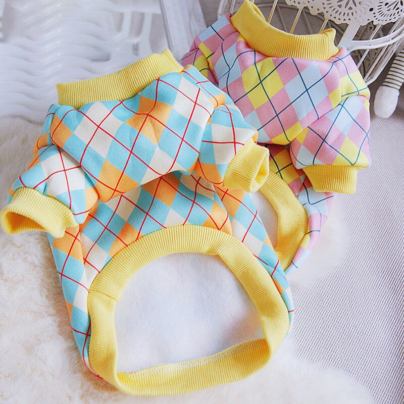 2022 Winter Soft Plaid Pet Dog Clothe