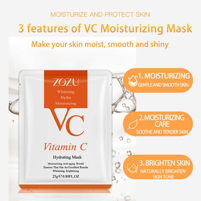 1Pc ZOZU Vitamina C Facial Mask