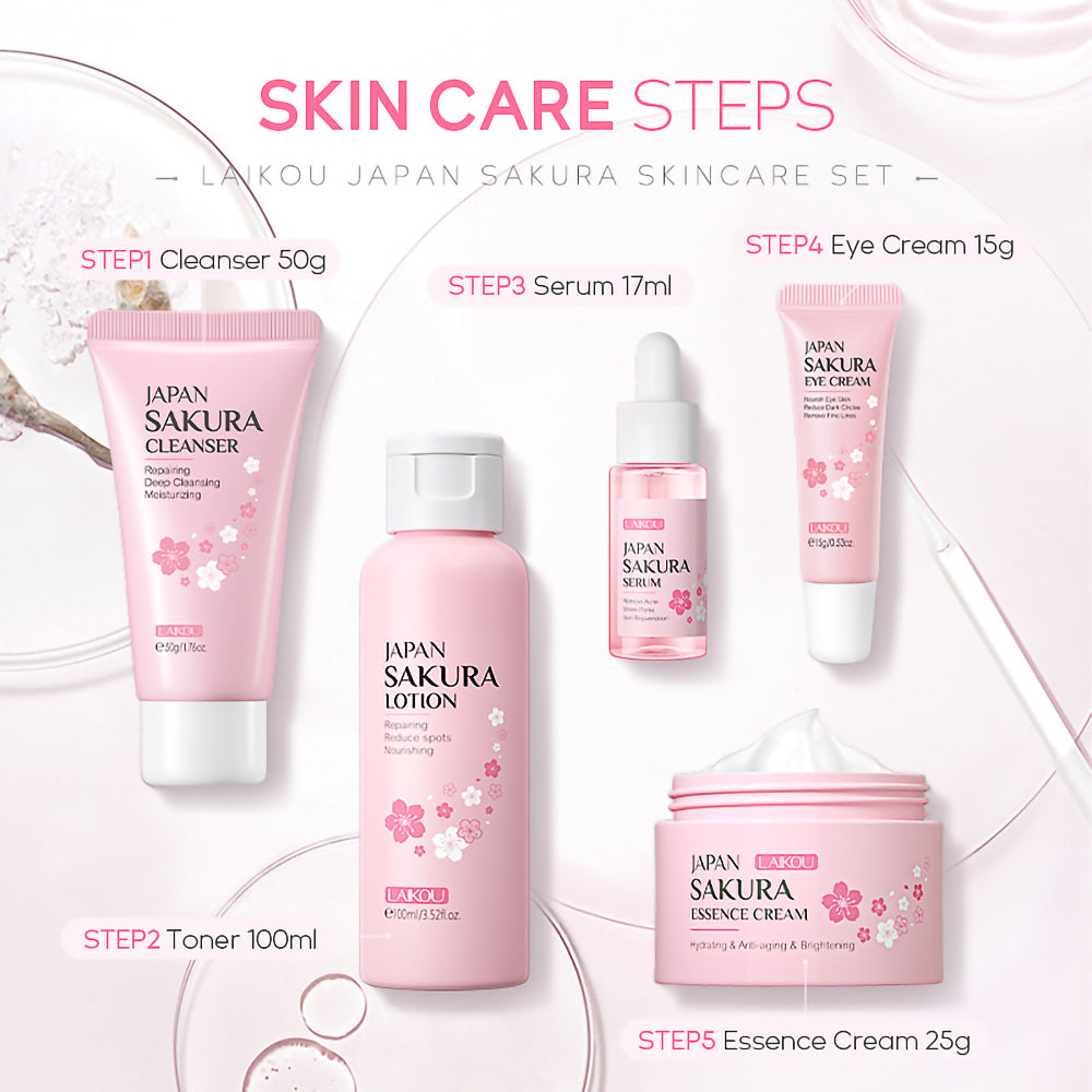 Sakura Skincare Set Oil Control Facial Cleanser