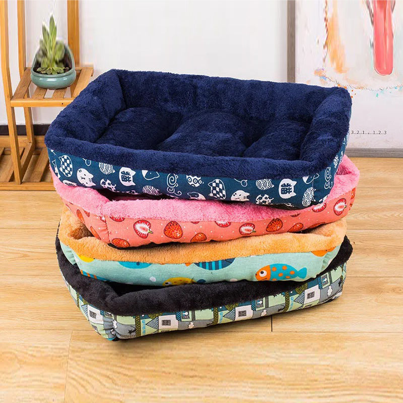 Soft Pet Bed Flannel Thickened Pet Fleece Dog