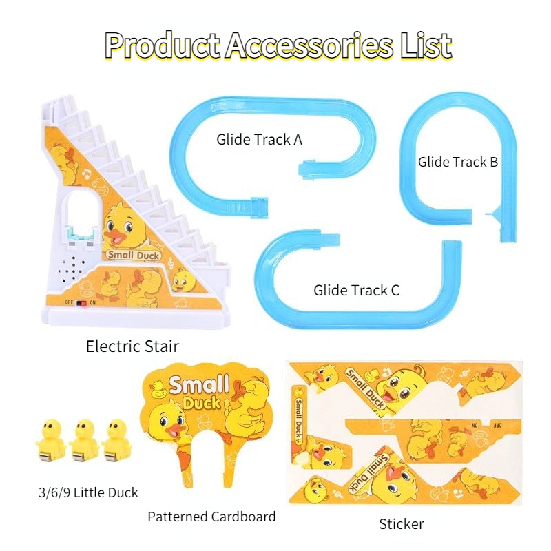 Kid Diy Small Duck Penguin Electronic Climbing Stairs Track Toy