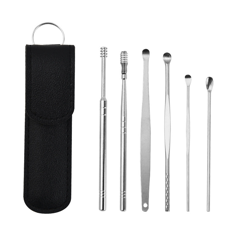 6-Piece Set Stainless Steel Ear Picking Tool Ear Scoop