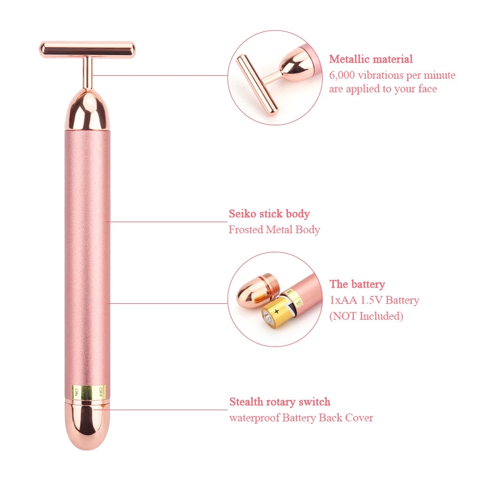 Face Lift Bar Roller Vibration Slimming Massager Facial Stick