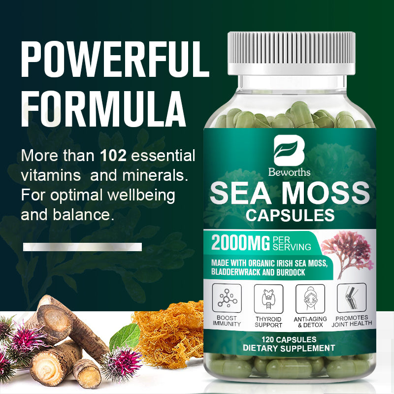 BEWORTHS Vegetarian Diet Organic Sea Moss Capsule