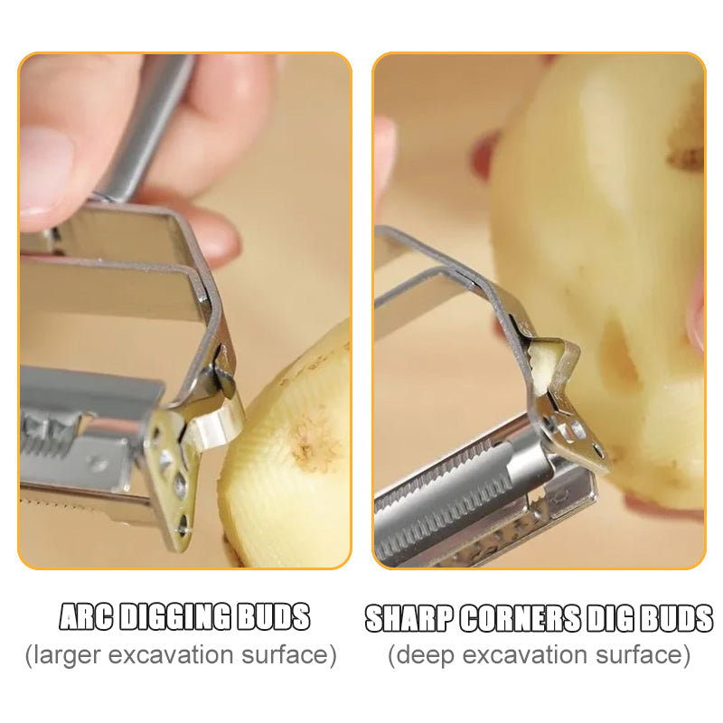 Stainless Steel Kitchen Vegetable Peeler Manual Melon Planer Double-Head Peeler Household