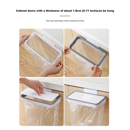 Hangable household garbage bag rack storage shelf