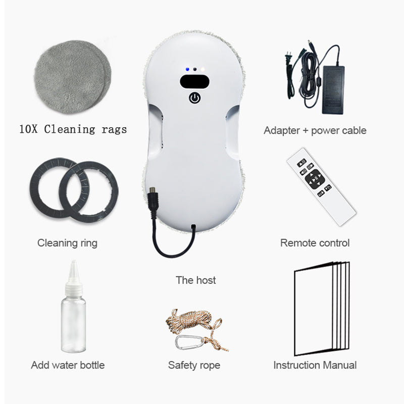 Robotic Window Cleaner Automatic Water Spray Remote Controls