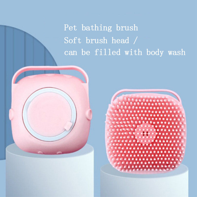 Silicone Pet Massage Brush for Bathing and Shampooing